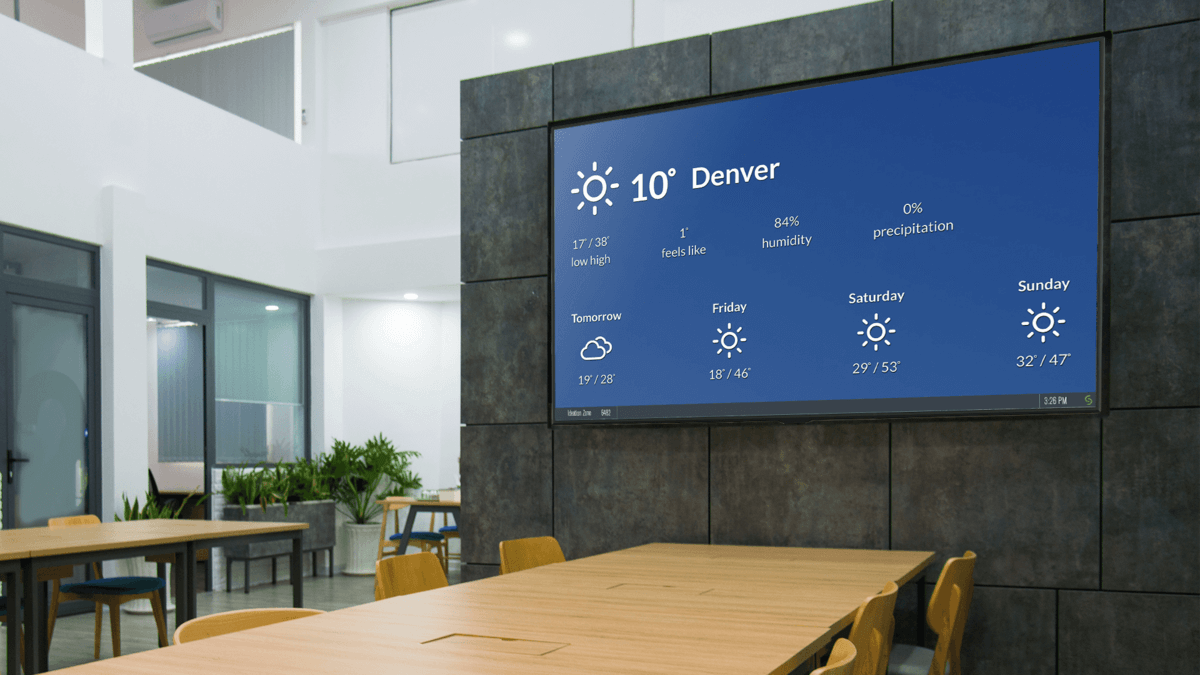 Digital Signage on TV screen