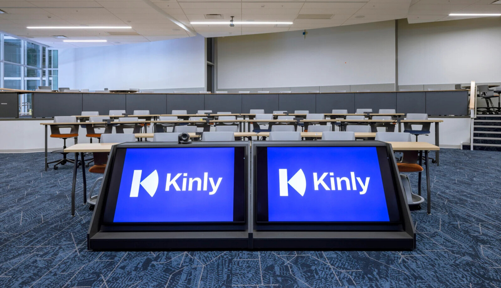 Classroom in Wallace Library equipped with Crestron UC engines for Zoom.